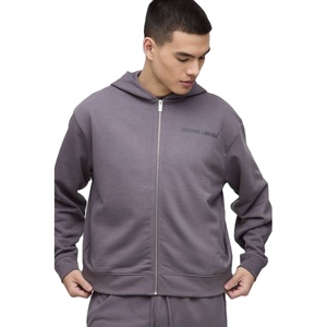 Sudaderas con Capucha Bordadas de Invierno, 100% Algodón, con Cremallera, Color Personalizado y Logotipo, Unisex para Hombre, Alta Calidad OEM - Product Image 1