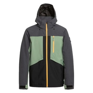 Chaqueta Softshell para Hombre con Bloques de Color, Capucha, Cierre de Cremallera, Cuello Alto, Impermeable, para Exteriores, Ajuste Regular, Ropa de Invierno - Product Image 1