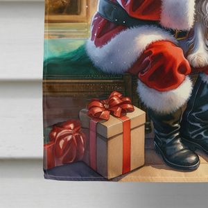 Cavalier Spaniel Père Noël Grand Porche Pôle Décoratif Cour Bannière Polyester Maison Taille Tenture Oeuvre - Product Image 4