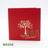 Carte de vœux 3D pop-up personnalisable faite à la main, finition mate traditionnelle, souvenir en papier, cadeau pour bébé fille, impression offset Vietnam, Joyeux Noël