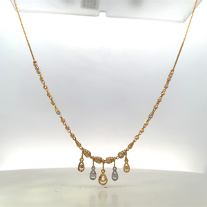 Colgante de Oro Sólido de 22K con Colgante Cuadrado Natural para Bodas - Product Image 6