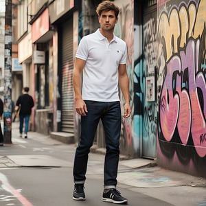 Haute qualité sans quantité minimale de commande personnalisé brodé logo imprimé hommes pour polos grande taille solide Style décontracté tricoté tissu en gros - Product Image 2