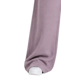 Dusty Mauve <b>Women</b> Wide Leg Sweatpants High Waist Loose Fit Casual Streetwear Lounge <b>Fleece</b> <b>Trousers</b> With Drawstring Pockets - Product Image 3