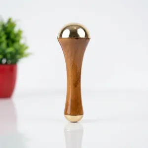 Varita Kansa de madera de excelente calidad, quemador de incienso de doble cara, herramienta de desintoxicación y esculpido para contorno facial y ocular, varita Kansa de bronce. - Product Image 5
