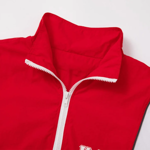 Veste de survêtement universitaire personnalisée Psi Gamma Rho rouge et blanche, légère, à capuche, imperméable, coupe-vent, entièrement zippée, imprimée - Product Image 3