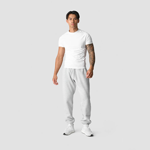 Custom Men's 100% Cotton Flat Front <b>Slim</b> <b>Fit</b> Straight Long Winter Plus Size Sweatpants <b>Joggers</b> Streetwear - Product Image 3