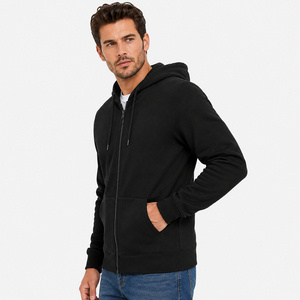 Mens soft zip hoodie created for warmth comfort and freedom of movement with a clean modern appearance for daily use OEM - Product Image 2