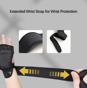 Gants de fitness unisexes respirants en maille à demi-doigts avec sangle de poignet réglable pour la musculation et l'entraînement en salle de sport - Product Image 3