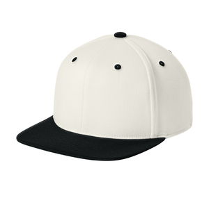 Casquette Snapback Unisexe Blanche à 6 Panneaux avec Visière Noire, Couleur Unie, Style Urbain, Chapeau de Baseball Ajusté, Décontracté, Pour Toutes Saisons - Product Image 1
