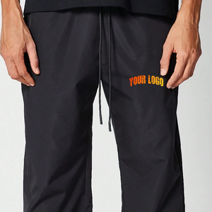 Pantalon de jogging décontracté pour homme en toile de coton légère, séchage rapide, anti-plis, délavé, taille haute, jambes larges, automne/hiver - Product Image 5
