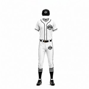 Ensemble d'uniformes de baseball personnalisés haut de gamme pour équipes et clubs, tissu respirant, design sublimé, coupe athlétique, maillot et pantalon - Product Image 1