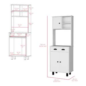 Naomi Kitchen White Pantry Solución de almacenamiento de cocina con estilo - Product Image 3