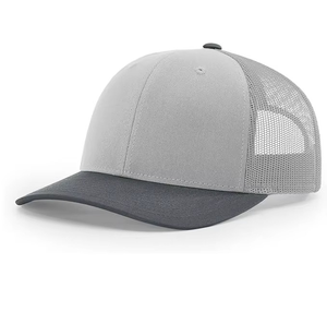 Casquette Trucker Grise Premium avec Visière Contrastante et Dos en Maille, Légère et Respirante, pour Sport et Loisirs, Logo Personnalisable - Product Image 5