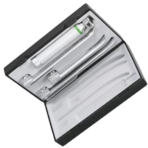 Set de Laringoscopio Miller de Fibra Óptica Premium para Adultos, con Luz LED de Acero Inoxidable, Hojas Rectas, Kit de Intubación de Vías Respiratorias - Product Image 5