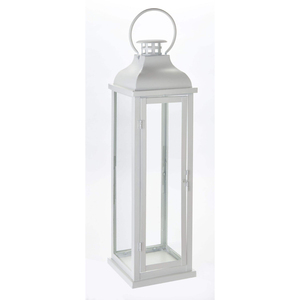 Lanterne en métal plaqué argent au design moderne, style vintage, porte-bougie suspendu avec verre trempé pour événements intérieurs et extérieurs - Product Image 2
