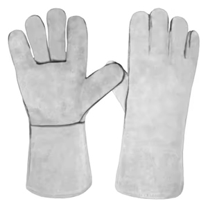 Premium Quality Cowhide Split Leather Safety <b>Gloves</b> Reflective Industrial Hand Protection with Heat Spark Resistance - Product Image 6