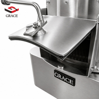 GRACE Professionele Mobiele Industriële Aardappel Schiller met Deksel en Zijdelingse Lossysteem voor Catering