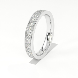 Anillo de Lujo Aarinya Eternity Band Infinite Brilliance Apilable de Oro de 14K con Diamantes Cultivados en Laboratorio Certificados por IGI en Canal - Product Image 4