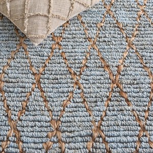 Handwoven Jute <b>Rug</b> Geometric Pattern Rectangle Bohemian Style Non-Slip Hallway Area <b>Rug</b> Low Pile <b>Thin</b> Crafted With Natural Fiber - Product Image 6