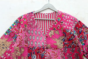 Elegante Chaqueta Acolchada de Otoño para Mujer, Ligera y Acogedora, de Algodón con Estampado Floral y Rayas, Impermeable y Transpirable - Product Image 4