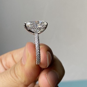 High on Demand Stylish Moissanite <b>Solitaire</b> <b>Ring</b> with <b>Silver</b> Finish for Women Bridal and Casual Fashion Available For Sale - Product Image 2