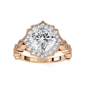 Lab Grown <b>Diamond</b> <b>Ring</b> in 10K Gold Cushion Cut IGI Certified Custom Brand Unisex Trendy Daily Wedding Bridal Shower - Product Image 4
