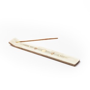 Porte-encens en bois fait main multifonctionnel, poli, thème bouddhiste, autoportant, décoratif, Inde - Product Image 1