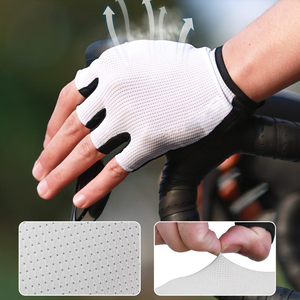 Guantes de Ciclismo de Verano 2026 de Alta Calidad, Personalizados, Medios Dedos, Ligeros, de Poliéster, Antideslizantes, para Bicicleta de Montaña - Product Image 5