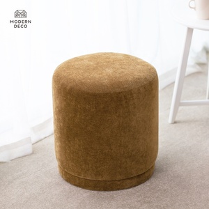 Nouveau tissu Ottoman meubles <span class=keywords><strong>de</strong></span> salon canapé <span class=keywords><strong>chaise</strong></span> pied tabouret Pouf siège forme <span class=keywords><strong>ronde</strong></span> - Product Image 1