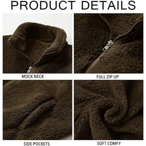 Veste en polaire Sherpa au design unique, style streetwear, séchage rapide, grandes tailles, vêtements d'hiver de qualité abordable avec service OEM - Product Image 5