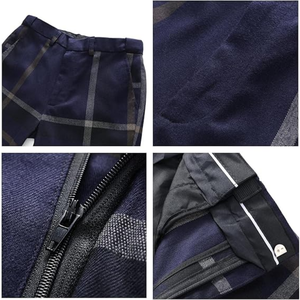 Traje de Negocios de Doble Botonadura Estilo Italiano de Alta Calidad 100% para Hombre, Conjunto de Blazer y Chaleco, Tallas Grandes, Transpirable e Impermeable - Product Image 5