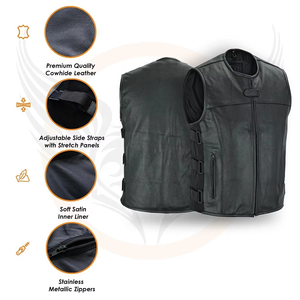 Chaleco de Cuero para Motociclista, Diseño Moderno y Elegante, para Hombre, en Oferta, de Buena Calidad - Product Image 5