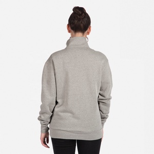 <b>Women</b> Fashion Fleece <b>Quarter</b> <b>Zip</b> Heather Gray Ladies <b>Quarter</b> <b>Zip</b> Fleece Zipper <b>Sweatshirts</b> Hoodie - Product Image 6