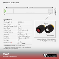 Pointeur laser professionnel longue portée en aluminium, lumière verte, classe de sécurité 2, en état neuf avec pièce de rechange pour tube laser
