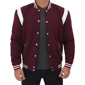 Blouson de baseball personnalisé pour homme 2026 – Design tendance, rouge bordeaux, style universitaire, coupe ajustée, en toile, à capuche, manteau d'hiver - Product Image 1