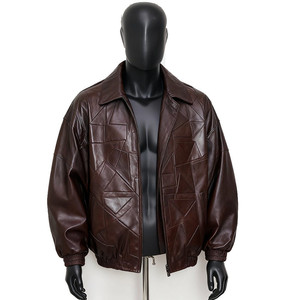Glory Zone Custom Mens Vintage Distressed <b>Leather</b> Motorcycle <b>Jacket</b> Heavyweight Biker Bomber Winter Coat 36 - Product Image 1