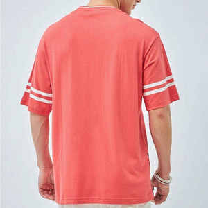 T-shirt en coton lourd 250 g/m² 100% pour hommes avec logo, t-shirt unisexe, impression 3D en mousse gonflée personnalisée pour hommes - Product Image 6