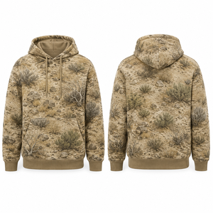 Sudadera con Capucha de Caza para Hombre, Camuflaje Desértico, Estampado Digital, Manga Larga, Transpirable, de Poliéster, con Logotipo Frontal, Chaqueta de Otoño - Product Image 1