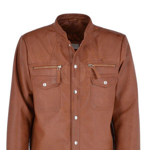 Camisas de cuero con estilo para hombre, material premium, tela suave, cómodas para la oficina y uso diario informal. - Product Image 6