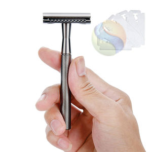 Maquinilla de Afeitar de Seguridad para Hombre de Doble Hoja de Acero Inoxidable Personalizada de Alta Calidad, No Desechable, Venta al por Mayor a Bajo Precio - Product Image 1