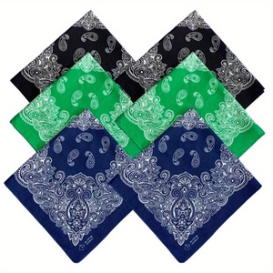 Custom Printed Bandana With Soft Fabric Cotton Paisley Bandana With Square Design For Head, Neck, And Face <b>Cover</b> - Product Image 2