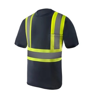 Quick Dry Fit Men's Long Sleeve <b>Hi</b> <b>Vis</b> ANSI Class 2 Waterproof Safety Clothing Workwear <b>T</b>-<b>Shirt</b> Customized Logo Reflective LED - Product Image 4