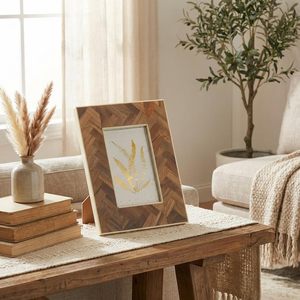 Marco de Fotos de Resina y Madera de Teca para Decoración del Hogar, Regalo Ideal, Decoración de Mesa y Oficina - Product Image 1