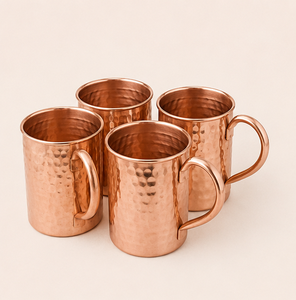 Tazas Moscow Mule de Cobre Sólido de la Más Alta Calidad, Acabado Martillado, Jarra de Cerveza con Asa de Latón, Vajilla de Cobre Premium Sin Revestimiento - Product Image 5