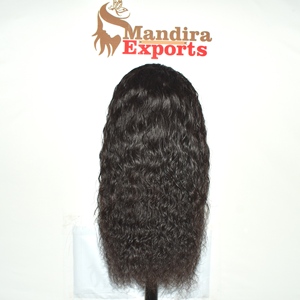 Extensions de cheveux humains indiens Remy naturels, vierges, alignés aux cuticules, HD, pour tissage en dentelle, bouclés, ondulés, double trame, faits à la machine - Product Image 3