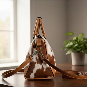 Bolso de Mano de Cuero Vacuno Ligero y Sólido, de Alta Calidad, con Cierre de Cremallera, en Varios Colores y Tallas Grandes - Product Image 3
