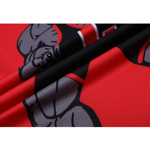 ชุดซิงเกิลเล็ตมวยปล้ำสีแดงสำหรับผู้ชาย แบบเข้ารูป พิมพ์ลายแบบ Sublimation ผ้าสแปนเด็กซ์ โพลีเอสเตอร์ แห้งเร็ว ชุดศิลปะการต่อสู้ ไซส์ผู้ใหญ่ - Product Image 6