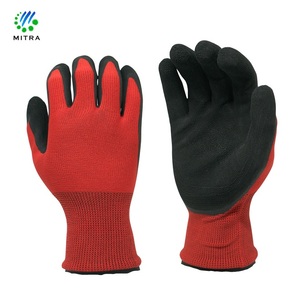 Guante de poliéster con textura de espuma recubierto de nitrilo para un uso seguro de las manos - Product Image 5