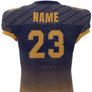 American Football Jersey V-Neck Short Sleeve Sublimated Print Moisture Wicking Mesh Uniform for Men Gradient Color 23 - Product Image 6