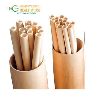 Design personnalisé Logo et taille au Vietnam Pailles à boire en bambou/Pailles en bambou réutilisables au prix le plus bas - Product Image 1